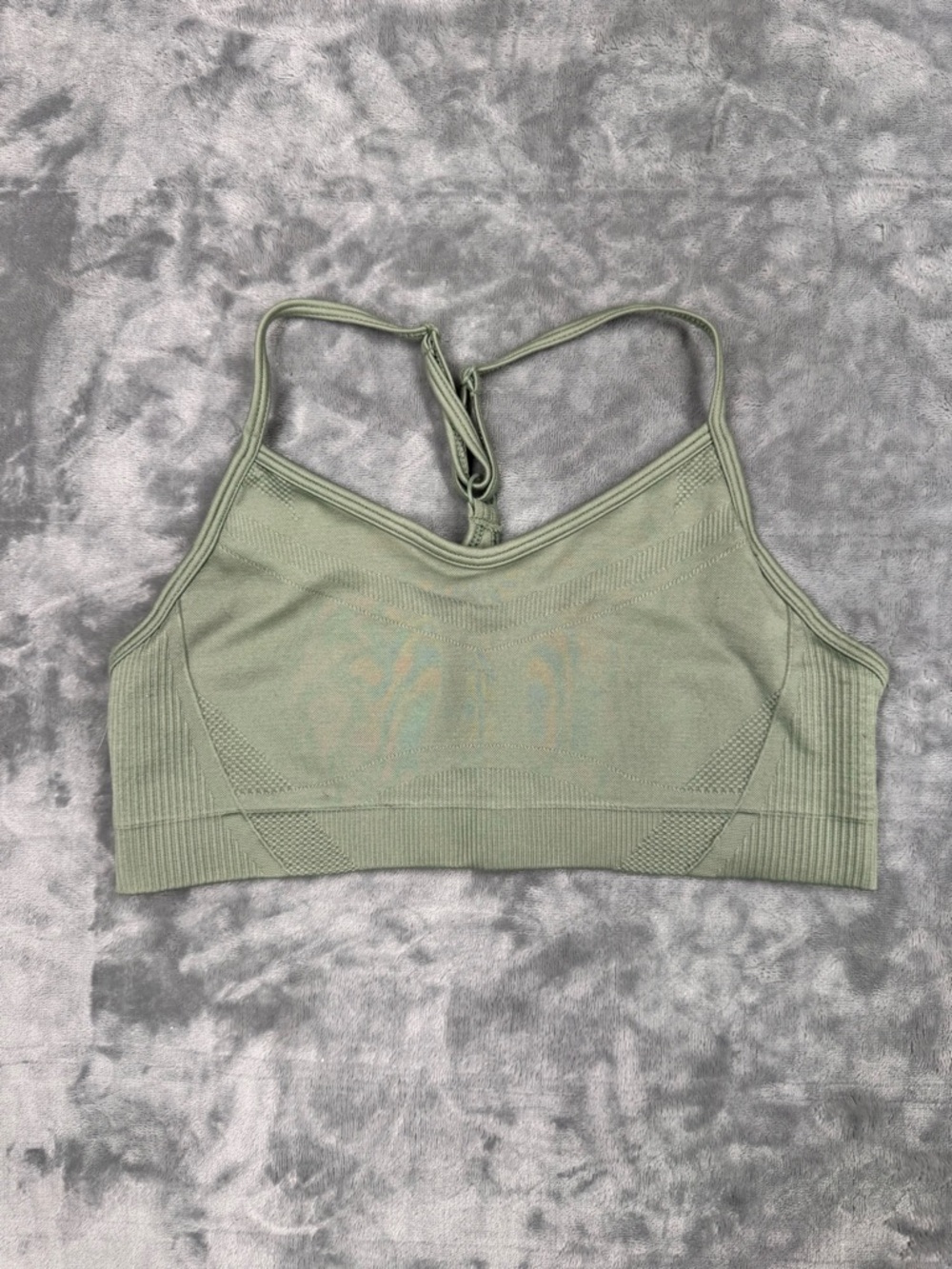 AYBL Olive Green Removable Pads Adjustable Straps Sports Bra